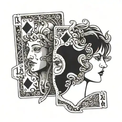 2 Faces One Sad And Cards
