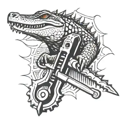 Crocodile With Bolt Cutters