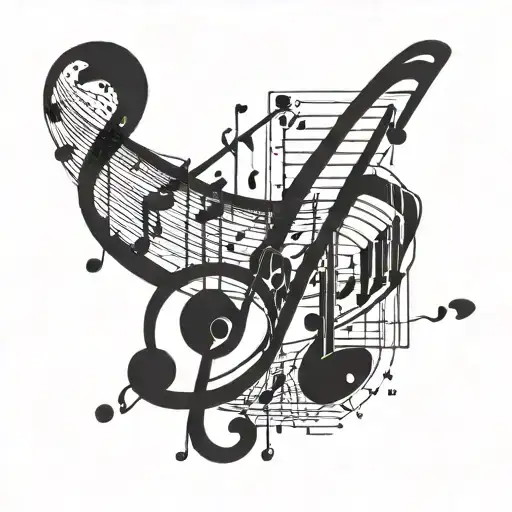 Incorporate Musical Notes And A Graph Representing Economic Growth In A Unique Design