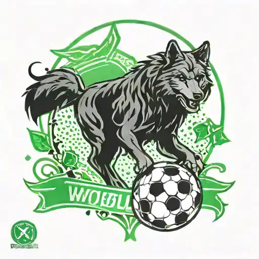 Combine Elements Of Fussball And Vfl Wolfsburg With A Touch Of Green And White