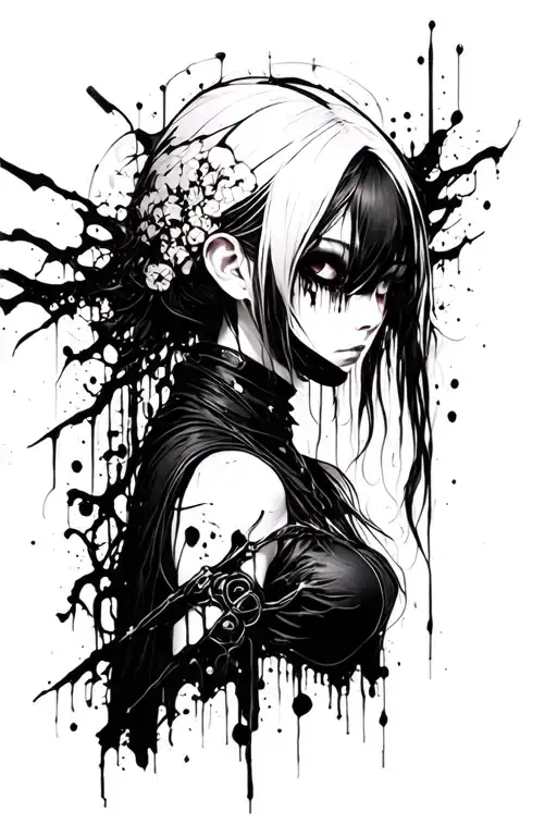 Black Scrawl Nier Sleeve