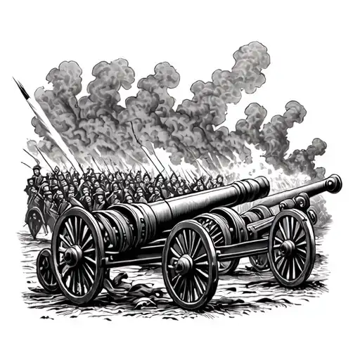Cannons Firing Civil War Scene King Of Battle Scene