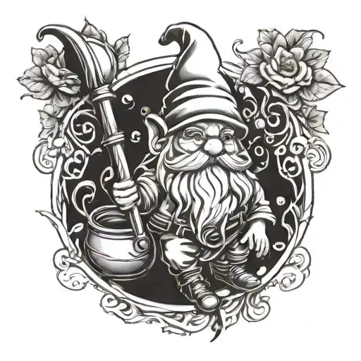 Garden Gnome With Pipe