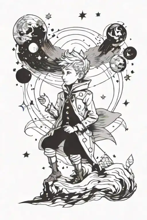 The Little Prince Book Artwork Combining Elements