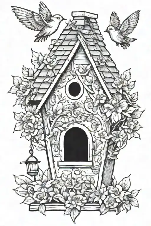 Birdhouse And Fairies