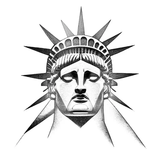 Statue Of Liberty With A Demon Face