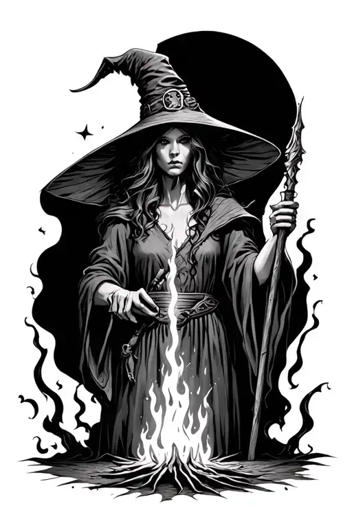 Witch Burning At Stake