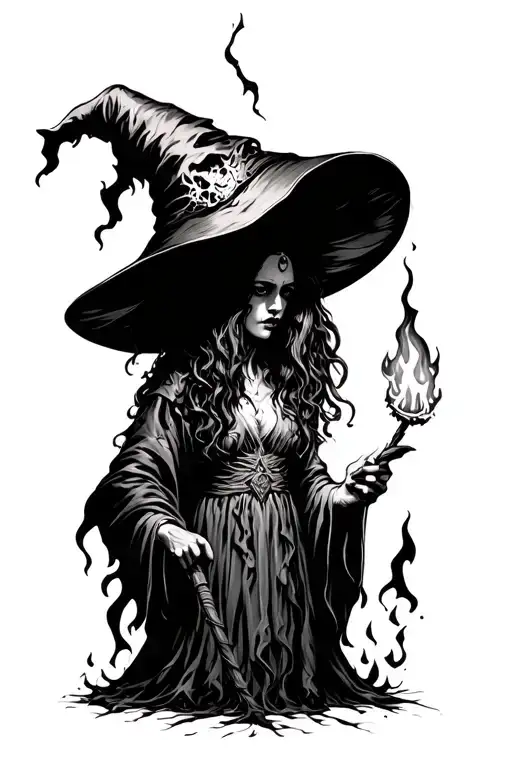 Witch Burning At Stake