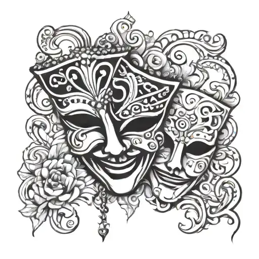 Tragedy And Comedy Tragedy Mask