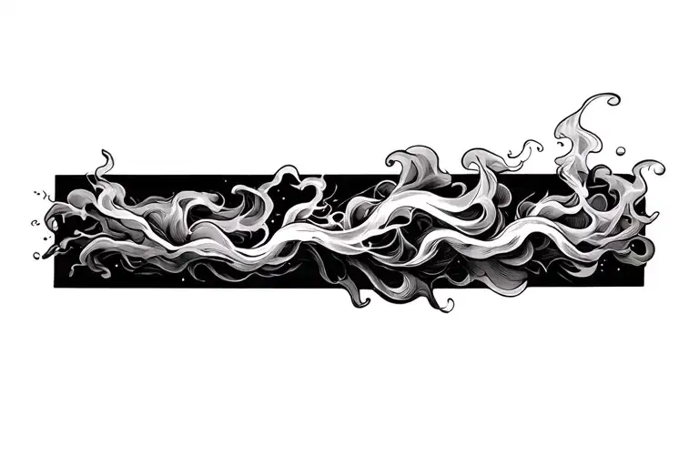 Smoke Flowing Up Along A Band