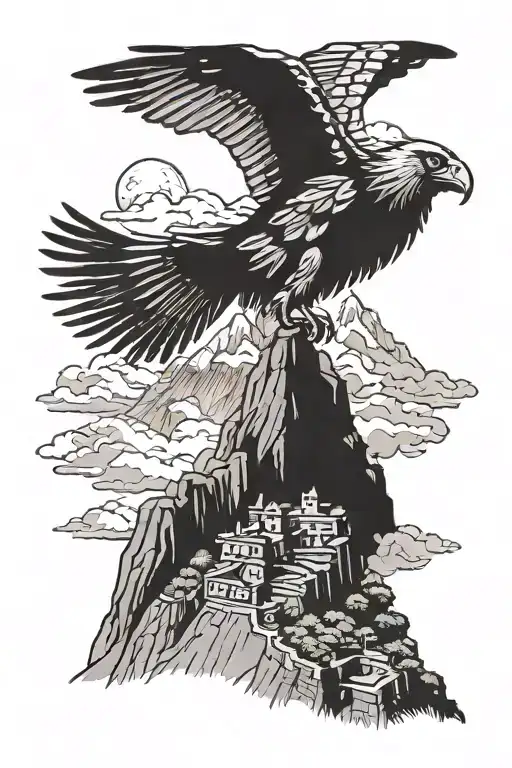 Condor Flying Machu Picchu Sun