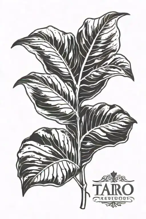 Taro Plant Leaf In Shape