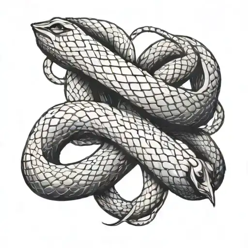 Cross Wrapped With A Snake