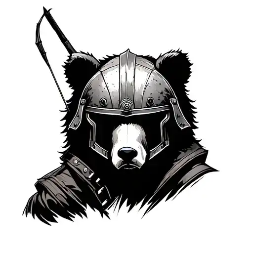 Archer With A Helmet Made Of Bear Leather And At The Back Of The Fester