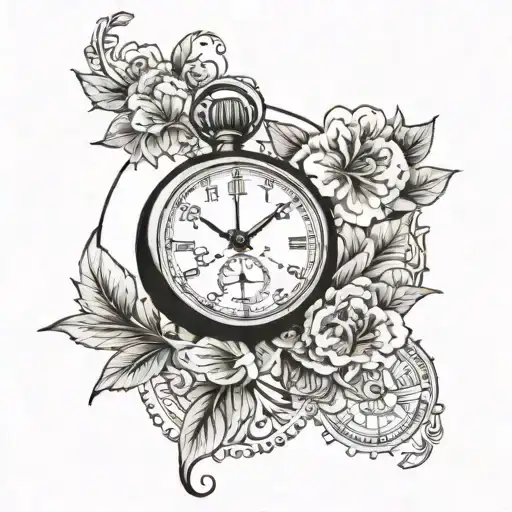 I Want A Tatto Of A Half Circle Embosser Machien Half Stopwatch Black Ink