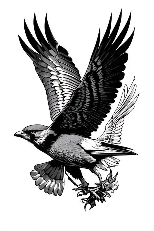 A Flying Sparrowhawk