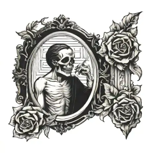 Death In The Mirror Reflecting