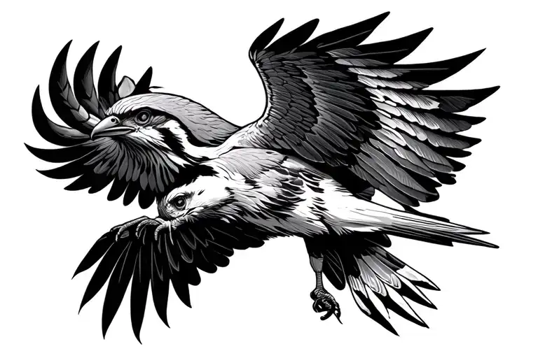 A Flying Sparrowhawk