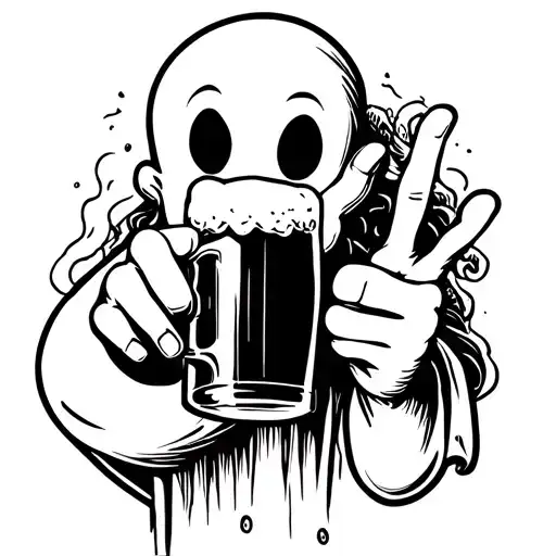 Casper The Ghost Holding A Beer Giving You The Finger