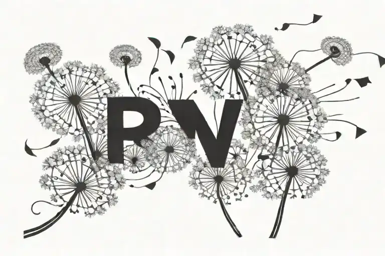 Dandelions Blowing Letters