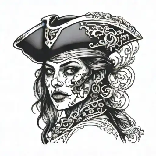 Pirate Women Half Face