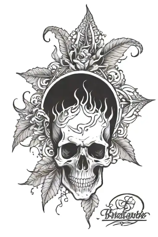 Skull Surrounded By An Aura In The Point