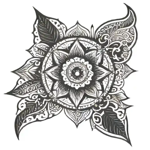 Mandala Design Incorporating Symbols
