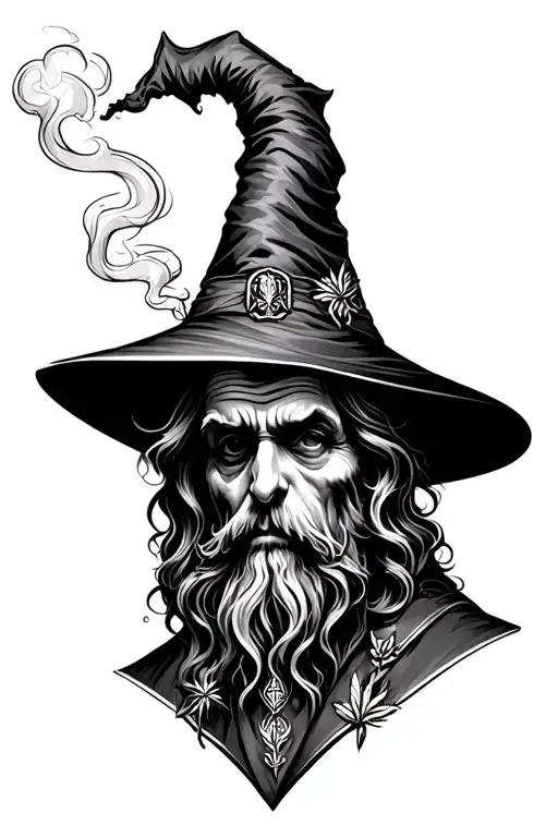 Wizard Smoking Weed