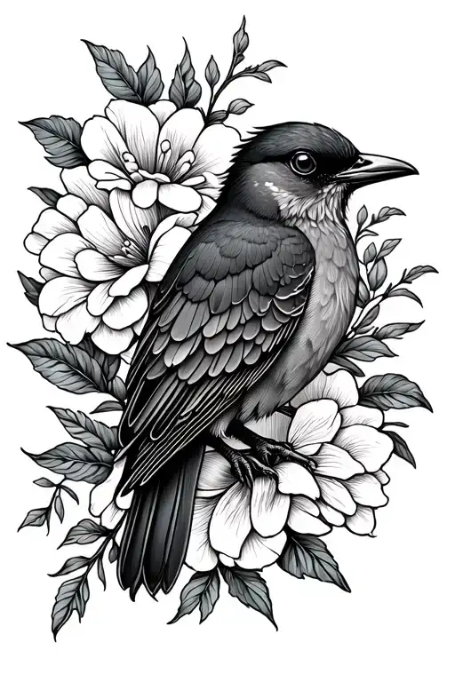 Bird And Flower Sleeve