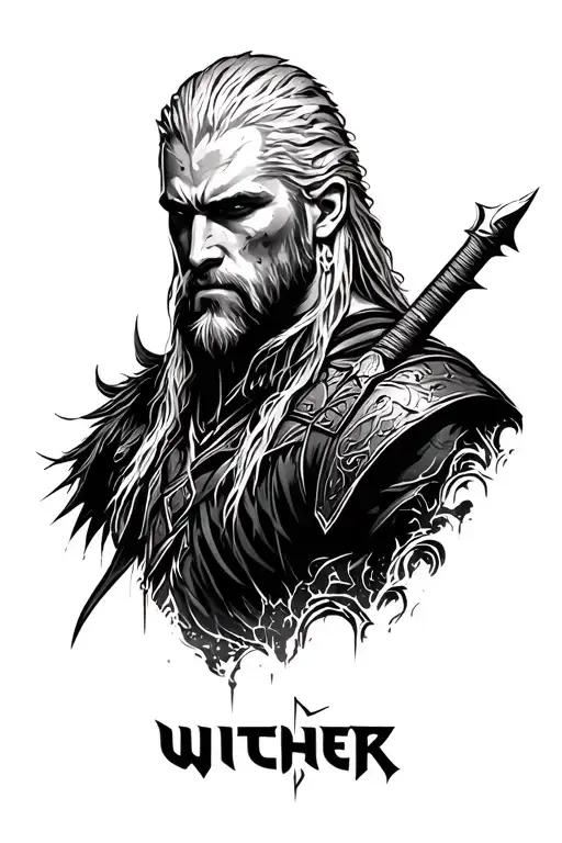 Witcher Geralt Stencil