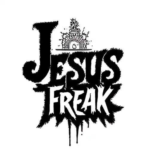 Cyber Sigilism Text Saying Jesus Freak