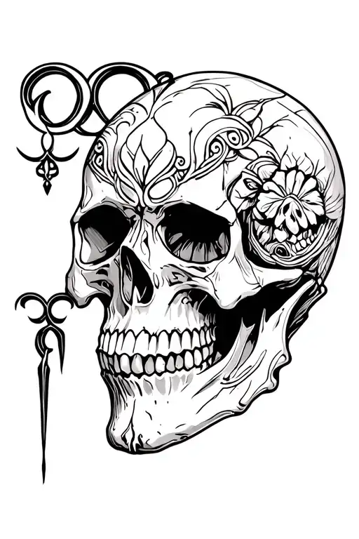 Omega Symbol Skulls