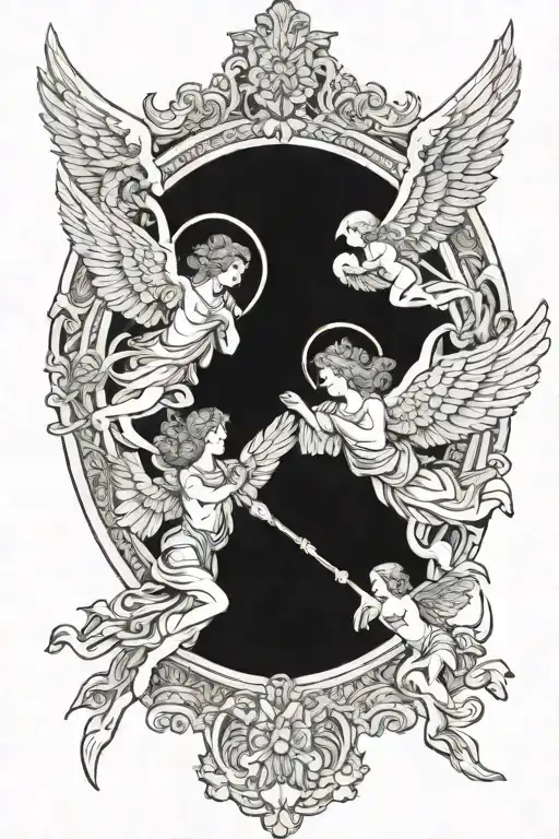 Archangels Looking Over Sons