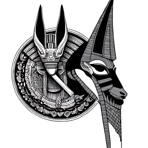 Anubis And Osiris Forearm Tatoo