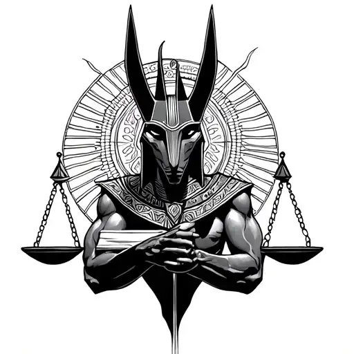 Anubis Holding The Balance
