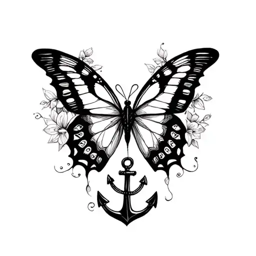 Butterfly And Anchor