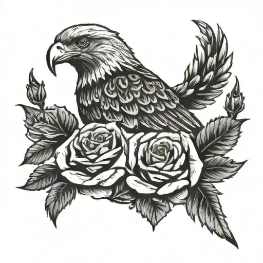 Chris With Rosary Roses Eagle