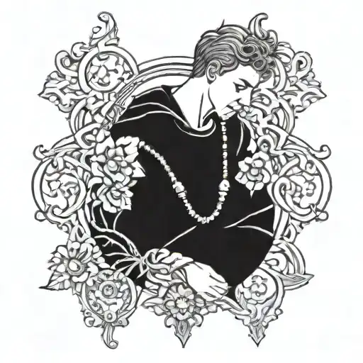 Chris With Rosary Intertwined