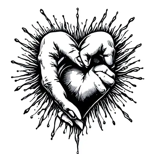 Hand And A Heart Floating