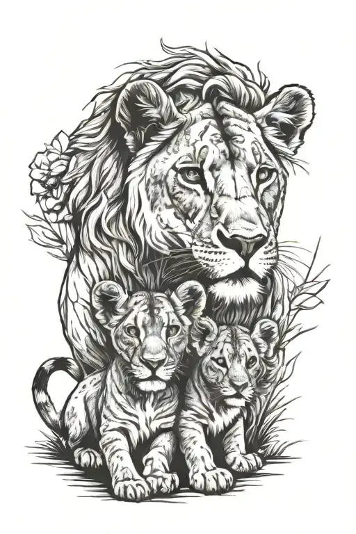Lioness And Cub