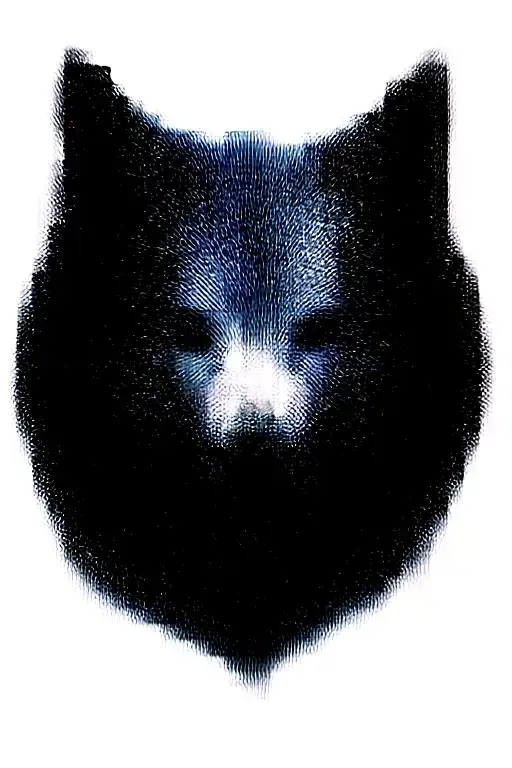 Growling Wolf Face And Realistic Rocky Mountains Inside