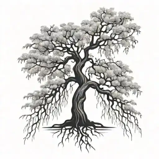 Willow Tree With Roots