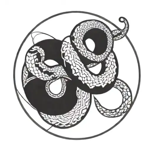 Circle Snake On Navel