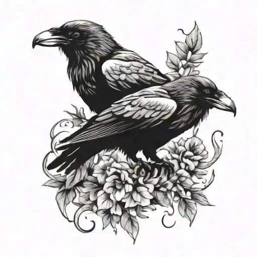 Two Ravens Simple Chest