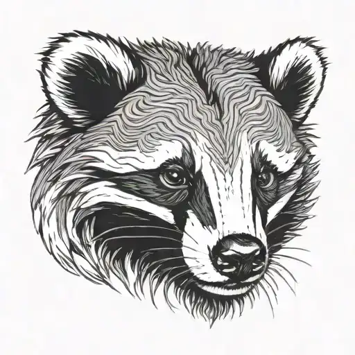 Angrt Badger Face