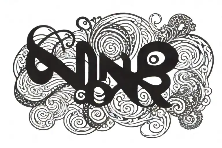 Infinity With R And B Letters