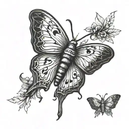 Moth With Wings On Fire