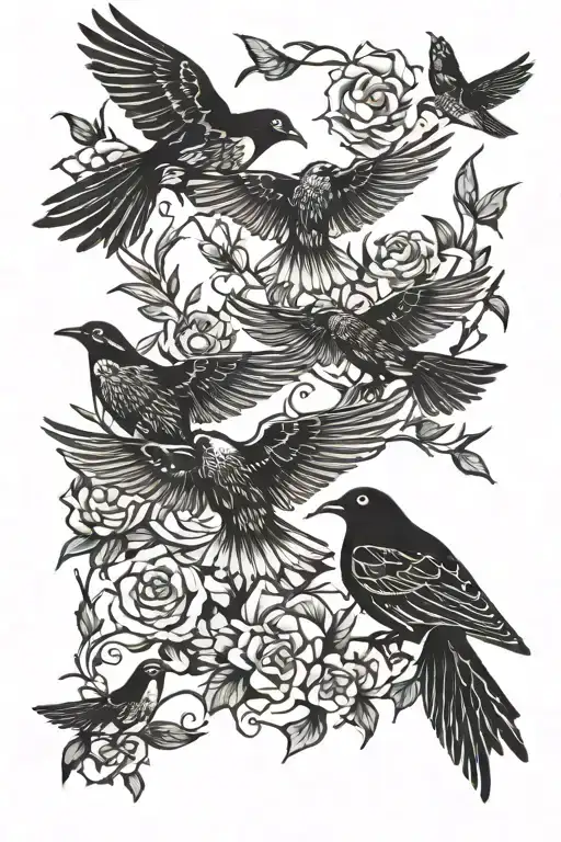 Ice Birds Flying