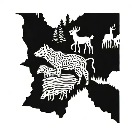 Animals In Blue Ridge Mountains Across