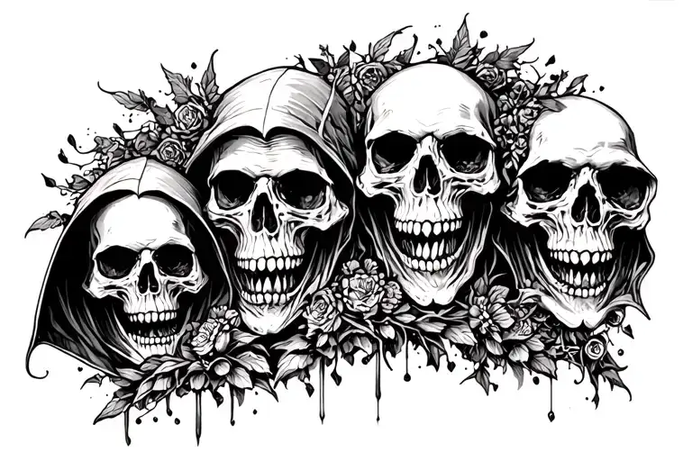 Skulls And Grim Reaper